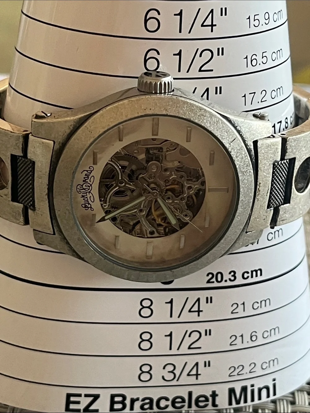 Lucky Brand Men's Skeleton Watch in Silver and Gold Tones